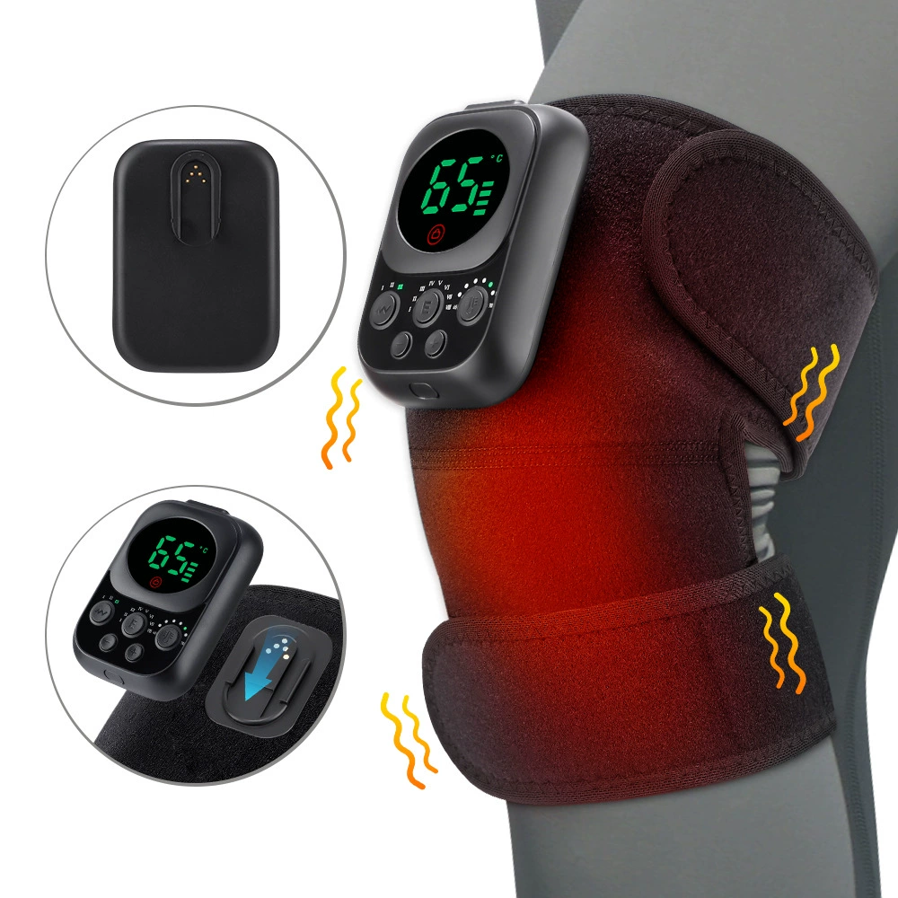 Трансграничный новый продукт app Control с электрическим подогревом наколенники старые холодные ноги съемный контроллер EMS коленный массаж