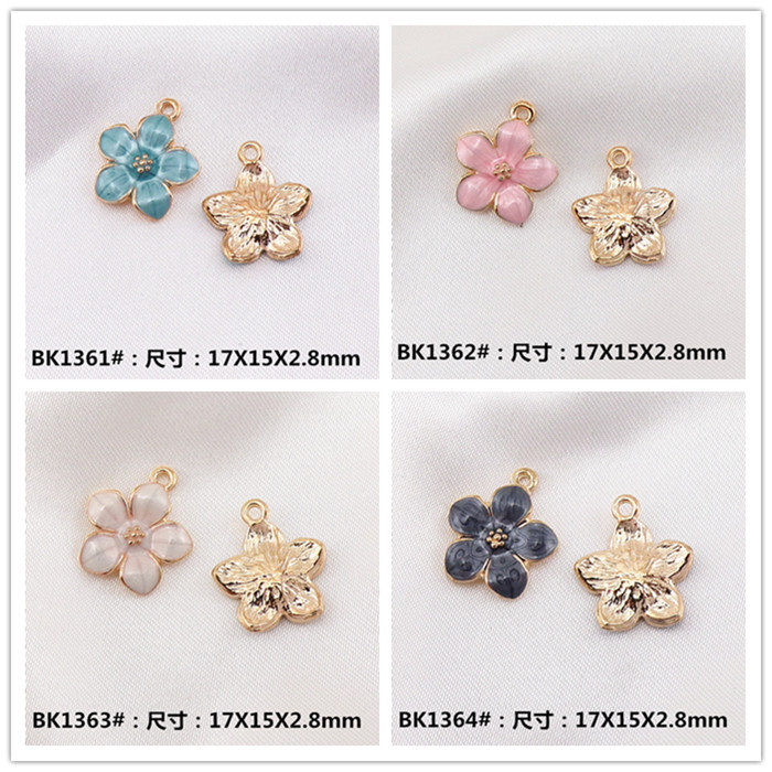 Pendant Jewelry Making Type 20 PCS/Package 15*17mm Alloy Leaves Flower Pendant