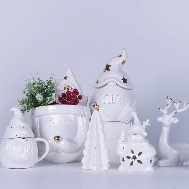 Christmas Decoration Supplies, Christmas Home Decoration, European-Style Ceramic Holiday Tableware Set Christmas Decoration Supplies, Christmas Home Decoration, European-Style Ceramic Holiday Tableware Set