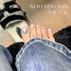 小穎美甲-閃耀鉑金 爆閃鉑金膠 10ml瓶裝甲油膠 美甲指尖碎鑽膠