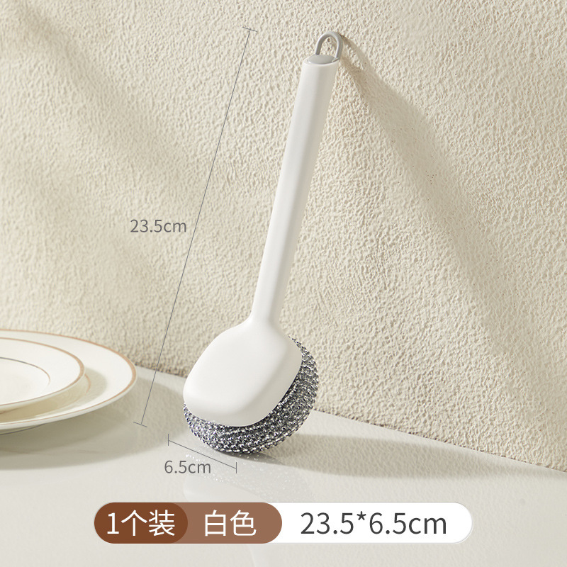 长柄清洁锅刷厨房专用洗锅刷子神器钢丝刷刷碗清洁油污洗锅刷批发|undefined