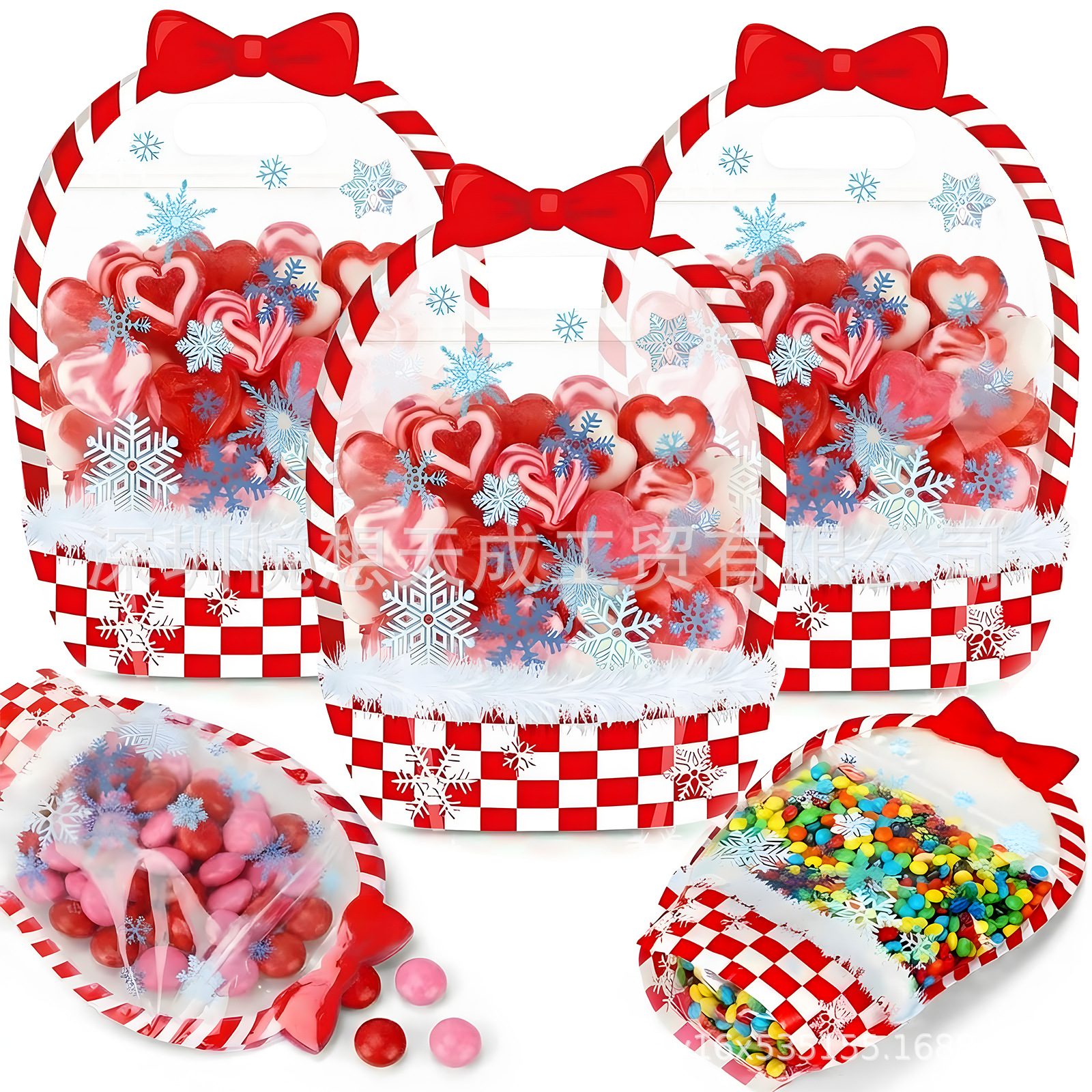 Amazon nuevo producto Favor Bags Transparent Pumpkin Halloween decoración de bolsas de dulces transparentes