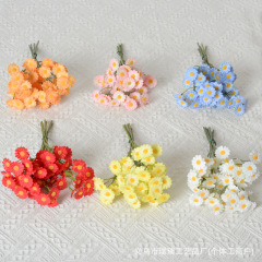小雏菊把束假花 欧式客厅餐桌插花装饰洋甘菊干花束小野菊仿真花