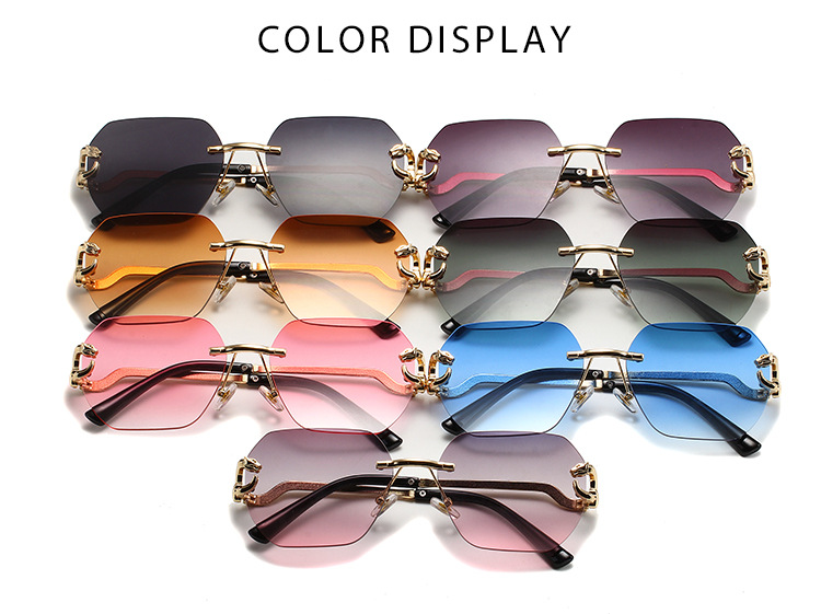 Stylish Curved Sunglasses For Men And Women Borderless Design_voghion.com