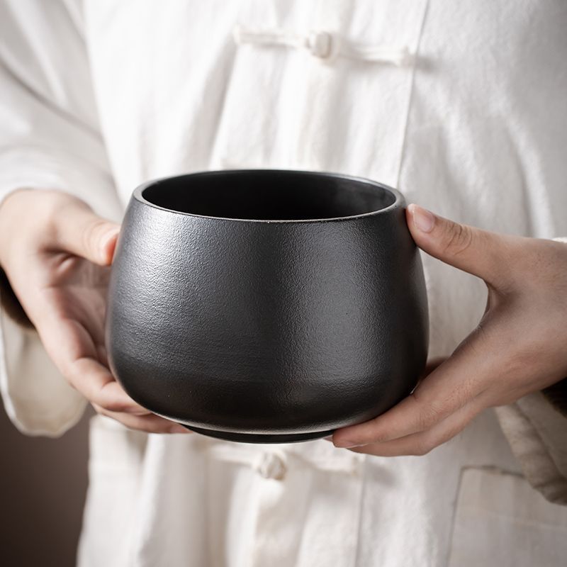 陶瓷茶洗桌面茶渣建水水盂家用大号配件水缸水桶茶道茶水废水缸厂