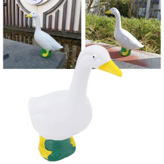クロスボーダーアマゾン 43*41cm 白いガチョウの像樹脂装飾品屋外の庭の装飾工芸品