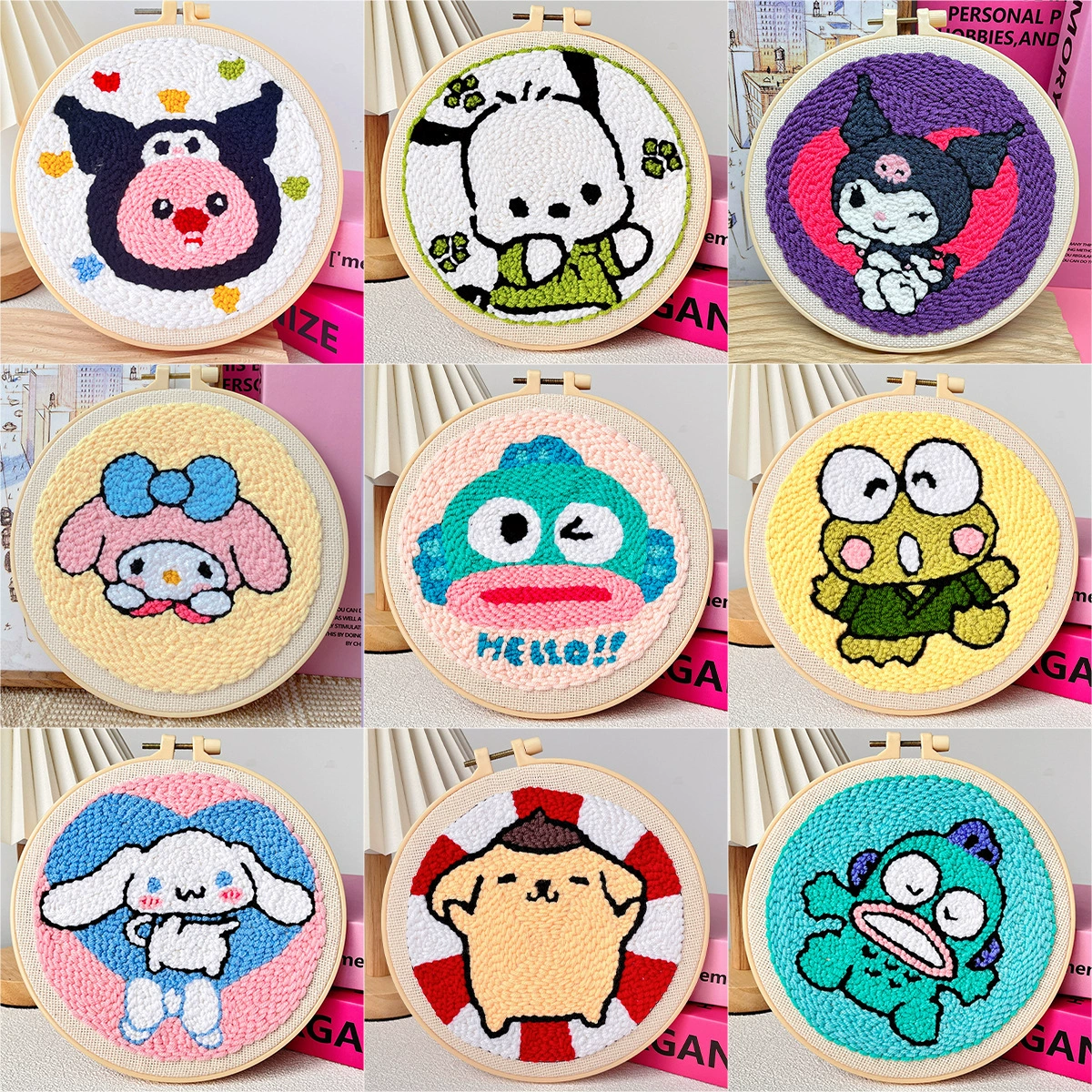 Мультяшный персонаж, вышивка, сделай сам, шерстяной материал ручной работы, домашняя декоративная живопись, детские простые вышивальные украшения, подарок