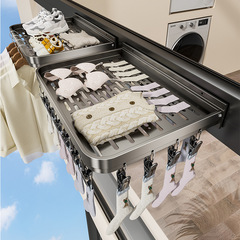 折り畳みハンガー穴なし家庭用ベランダ壁掛け服壁掛け干しハンガー干し靴下ハンガー多挟みハンガー