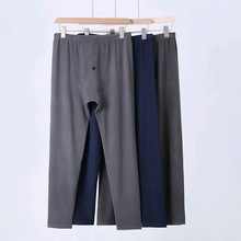 25秋冬大码秋裤双面磨毛德绒厚款发热保暖中老年男士秋裤打底裤