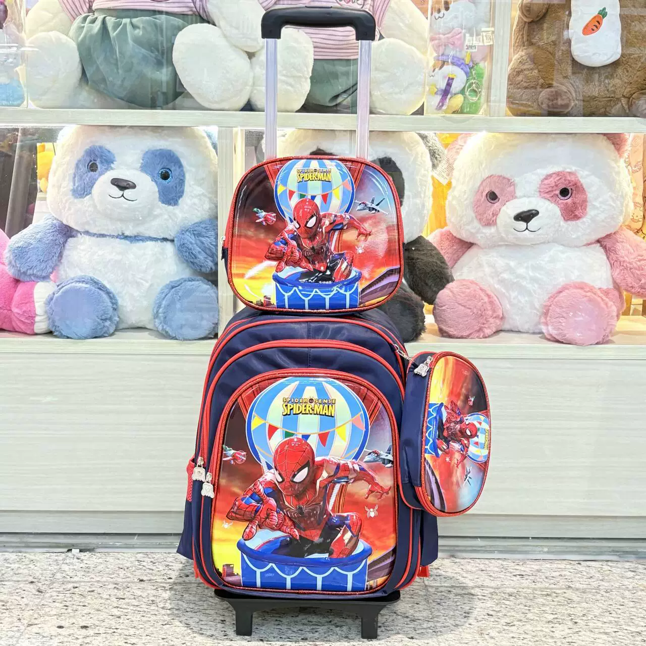 Комплект рюкзак, мультяшный чемодан легкий, школьная сумка, комплект из 3 предметов, защита позвоночника, 3D
