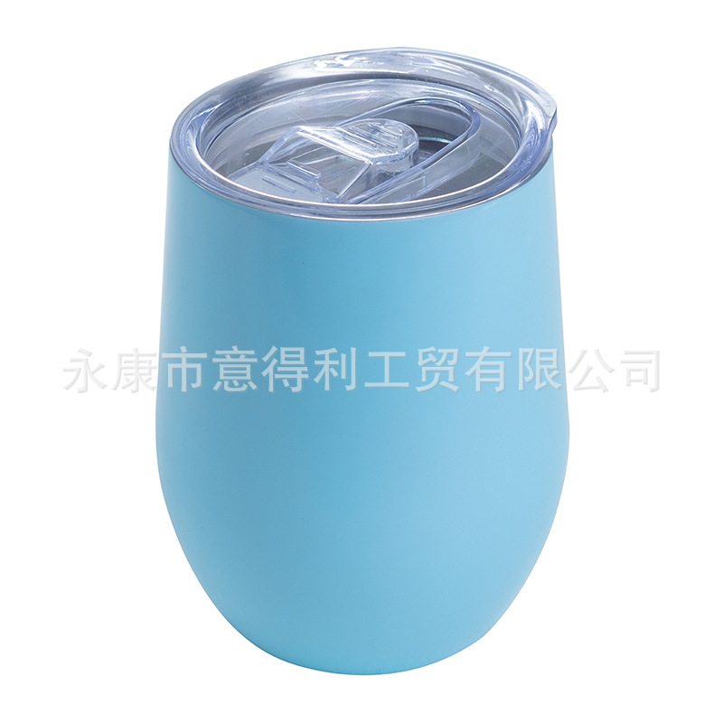 Inventario transfronterizo 12oz taza de huevo de acero inoxidable taza de vacío taza de cáscara de huevo en forma de U taza de vino tinto