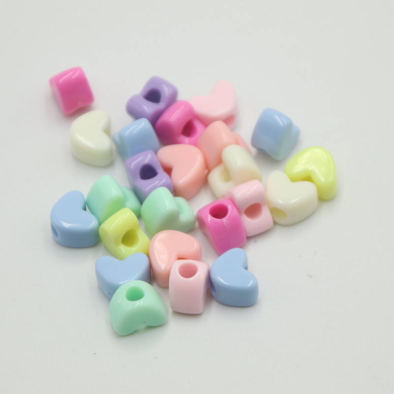 12mm amor corazón grande agujero perlas sueltas bricolaje hecho a mano material tejido cordón Accesorios ropa