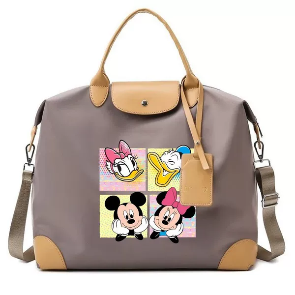 Cross-Border Hot-Selling Large-Capacity Mickey Mouse Cartoon Canvas Bag for Women, Oxford Cloth Storage Tote Bag