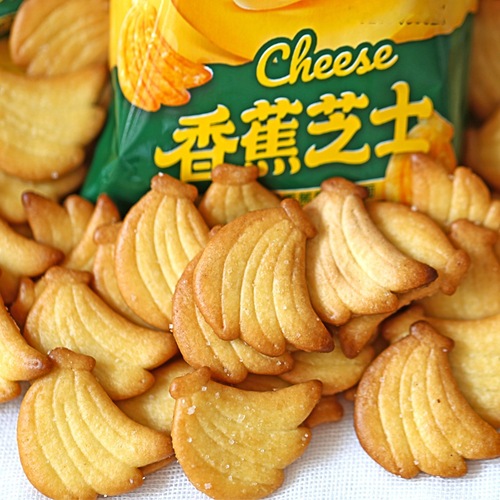 Banana cheese biscuits Internet celebrity children's snacks snacks Japanese round cakes office crispy whole box manufacturer wholesale