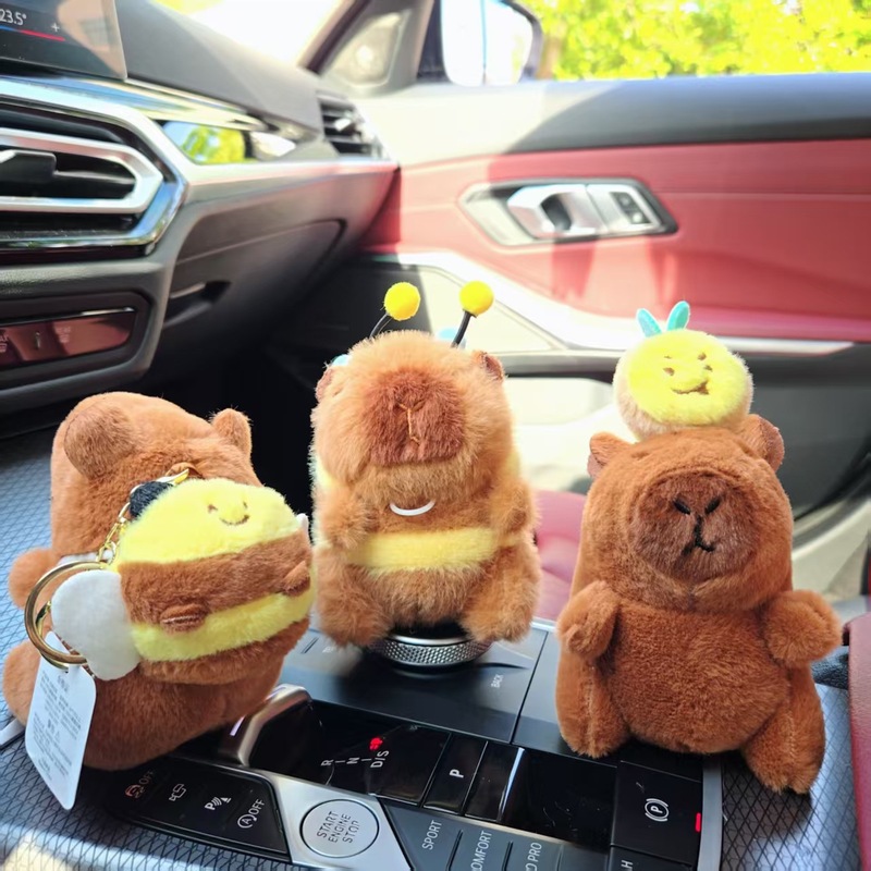 ミンクのぬいぐるみハチのカピバラの羽の振動のキーホルダーの卸売りのカピバラの外国貿易の小さい贈り物の人形は機をつかみます。|undefined