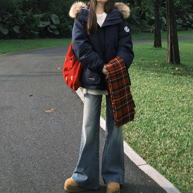 Winter down jacket, couple clothing for beloved, increased thickness, Korean style, oversize