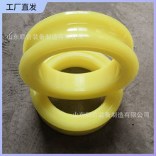 矿山聚氨酯猴车轮衬结构简单聚氨酯托绳轮轮衬矿用猴车轮衬