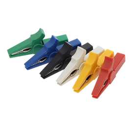 32A大电流纯铜10MM全封闭护套鳄鱼夹小号高压夹4mm香蕉插孔测试夹