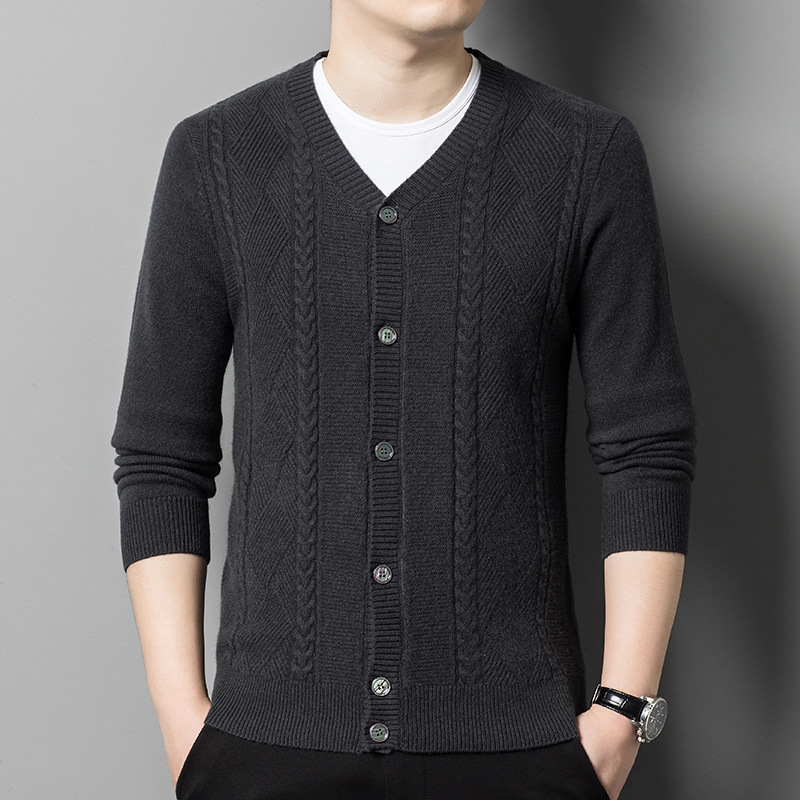 Pull en laine à col mi-haut pour homme, décontracté, à capuche, à manches longues, tendance, hiver 2024_voghion.com