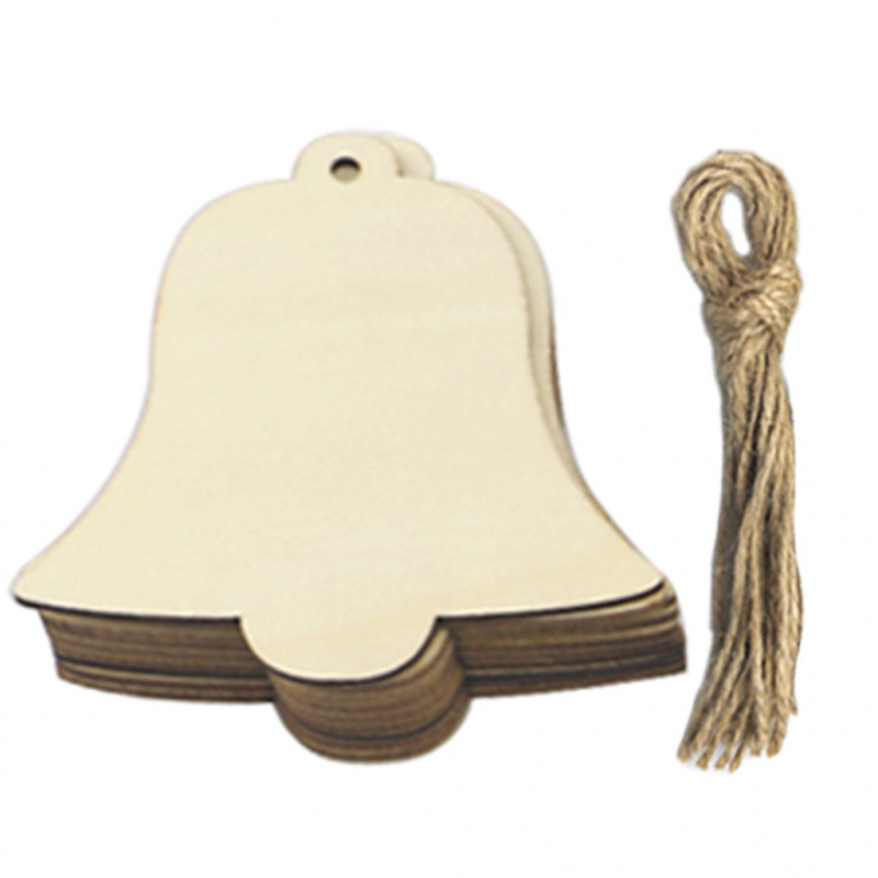 工艺品创意乡村木质圣诞树挂件家居装饰礼品配件圣诞吊饰雕刻木片