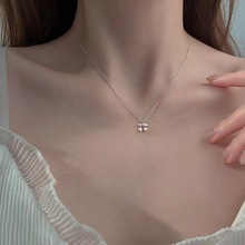 韩版2022年新款银樱桃珍珠项链轻奢小众设计感锁骨链女夏设计感手
