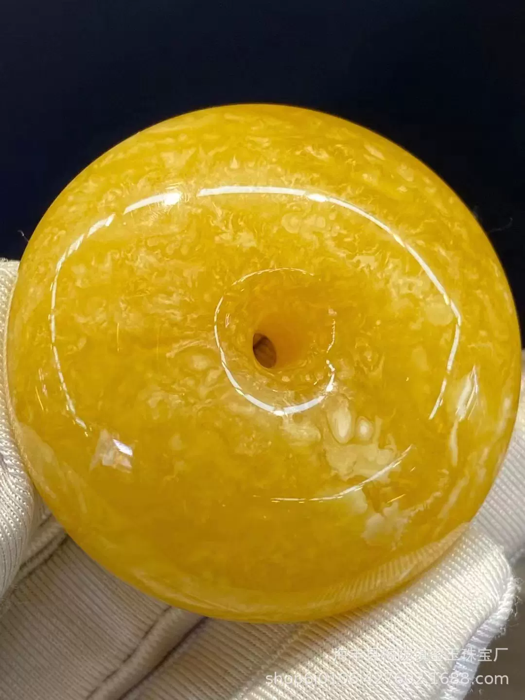 原矿 俄料 蜜蜡吊坠 平安扣 白花蜜 鸡油黄  颗粒大  送礼好手工