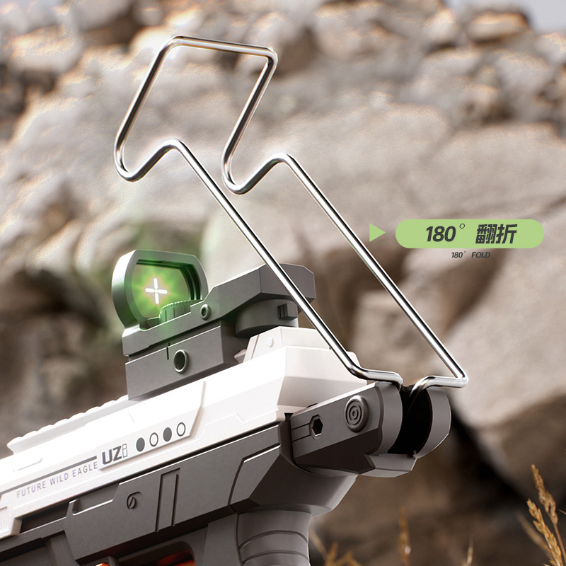 Pistola de agua transfronteriza eléctrica automática de absorción de agua UZI mano automática de doble modo con iluminación juguete de pistola de rociador de agua infantil