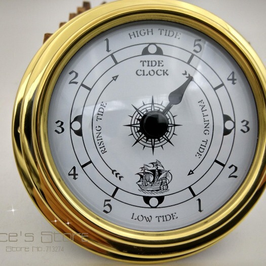 Yacht-Grade All-Copper Zirconium-Plated Shell Tide Clock, Sea Tide Clock/Marine Tide Clock, Sea Fishing Tool