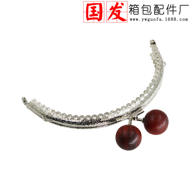 12.5CM semicircular encaje de madera en relieve oro al por mayor plata 20MM madera maciza 4 colores cabeza de caramelo