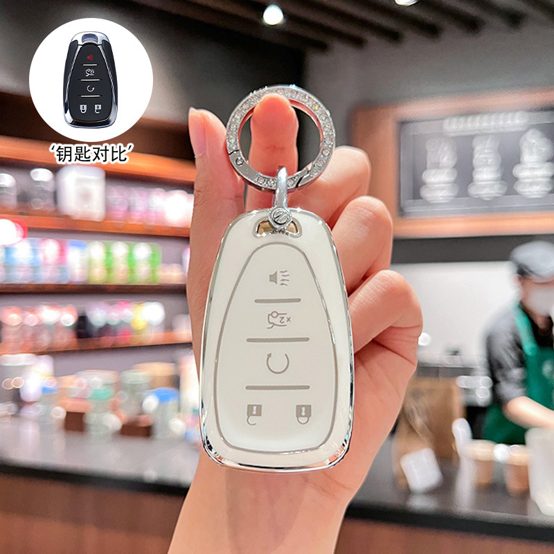 모델 B 5버튼 [실버 엣지 화이트] 싱글 쉘 + 다이아몬드 반지