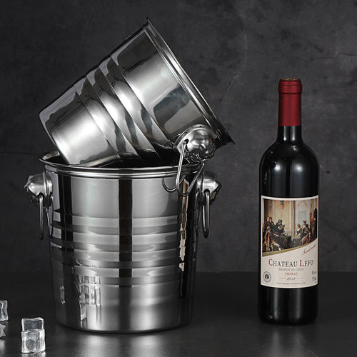 Stainless steel tiger head ice bucket KTV ice bucket commercial frozen wine bucket champagne bucket ice bucket red wine ice bucket bar use