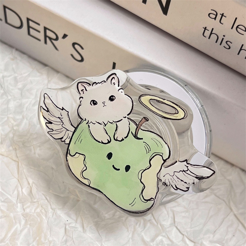 Green apple cat magnetic stand