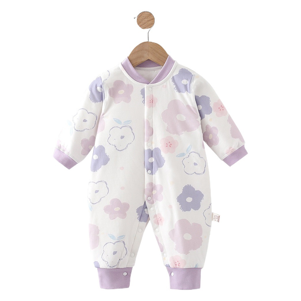 Ropa de bebé otoño y el invierno espesado 40g caliente mono deshuesado popular suave recién nacido clase un bebé acolchado mameluco