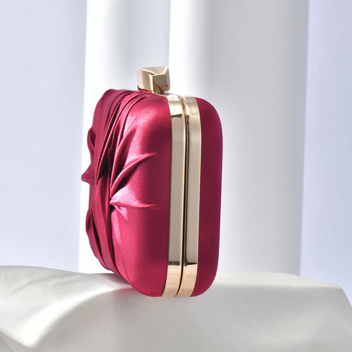 European and American dinner bag pleated clutch bag elegant cheongsam bag dinner party party dress bag retro banquet bag
