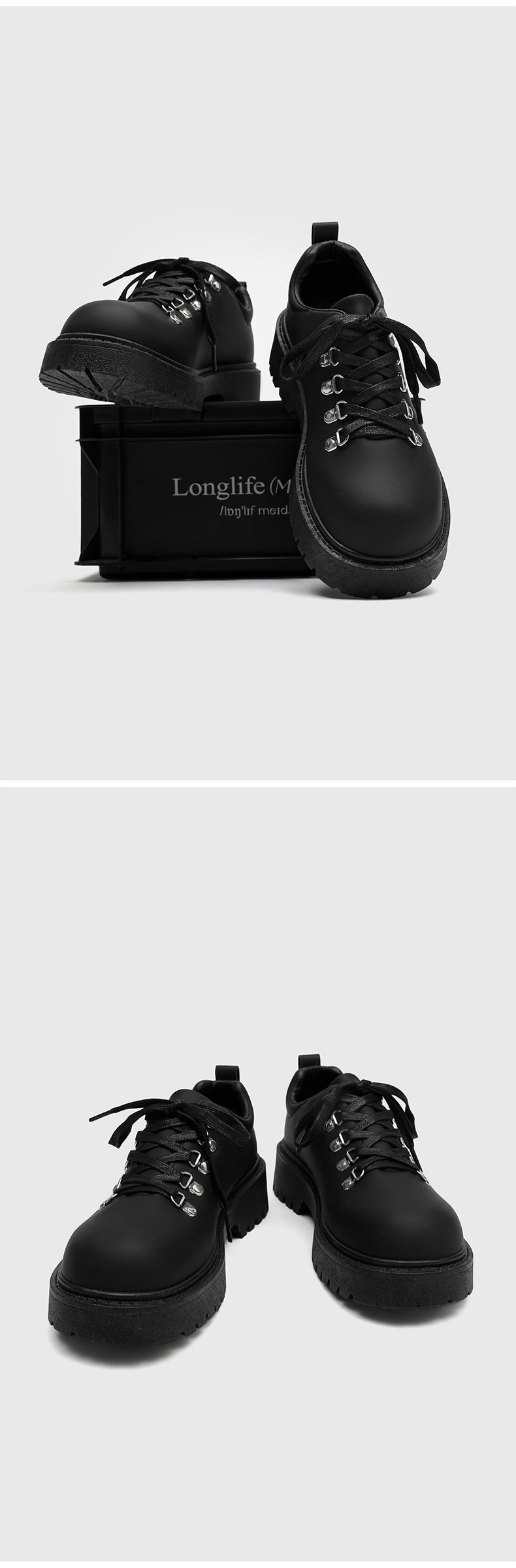 ShoeVault Autunno Nuovo di Nicchia Suola Spessa Pelle Opaca Per Uomo Punta Rotonda Derby Aumento Altezza Stile Britannico Lavoro Trendy Uomo_voghion.com