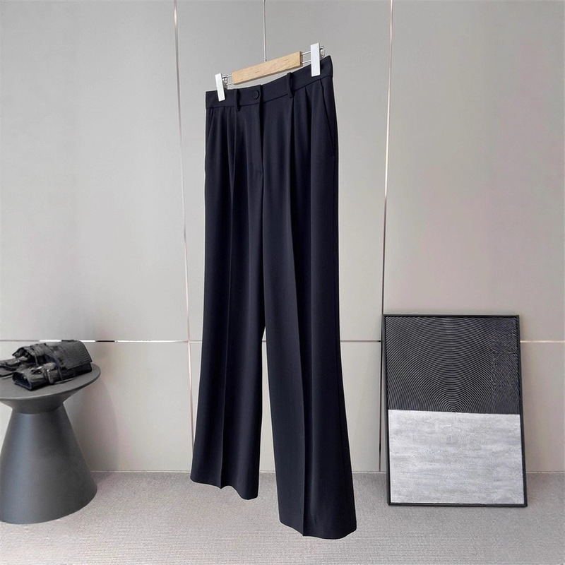 Absolutely Amazing!! the Only One! Zp! Italian Imported Wool Gabardine Lined Silk Double Pleated Wide Leg Casual Pants