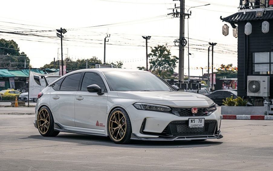 Suitable for Honda 11Th Generation Civic Fl5 Type R Modified Carbon Fiber Front Lip Modified Ad Style Front Bumper Front Spoiler