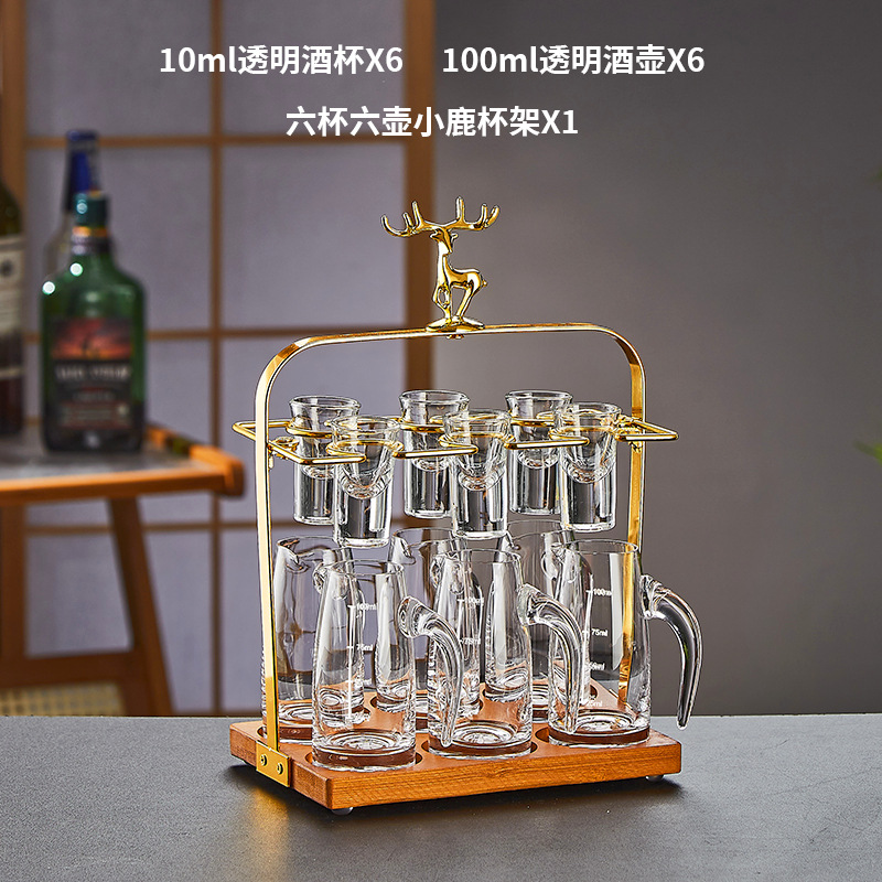 Foil de oro de gama alta taza de licor conjunto casero de alto nivel licor ligeramente lujoso de alto grado licor taza de bala de licores un sorbo de taza