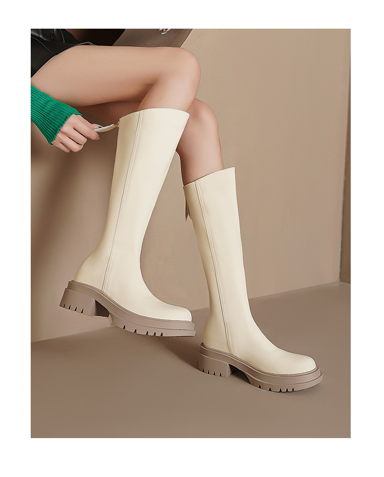 Autumn Winter Women Knight Boots With Inner Height Increase Sole_voghion.com