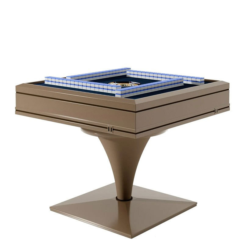 Mesa de mahjong automática de lujo ligero de estilo italiano, sala de ocio y entretenimiento para el hogar, mesa de ajedrez y cartas de villa de alta gama, máquina de mahjong