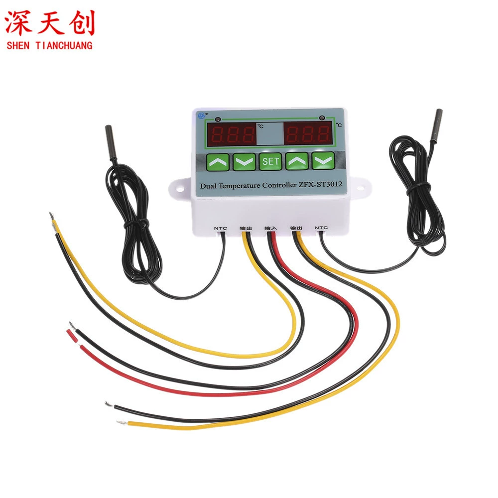 ST3012 микрокомпьютер интеллектуальный термостат регулятор температуры переключатель двойной температуры двойной контроль электронный термометр