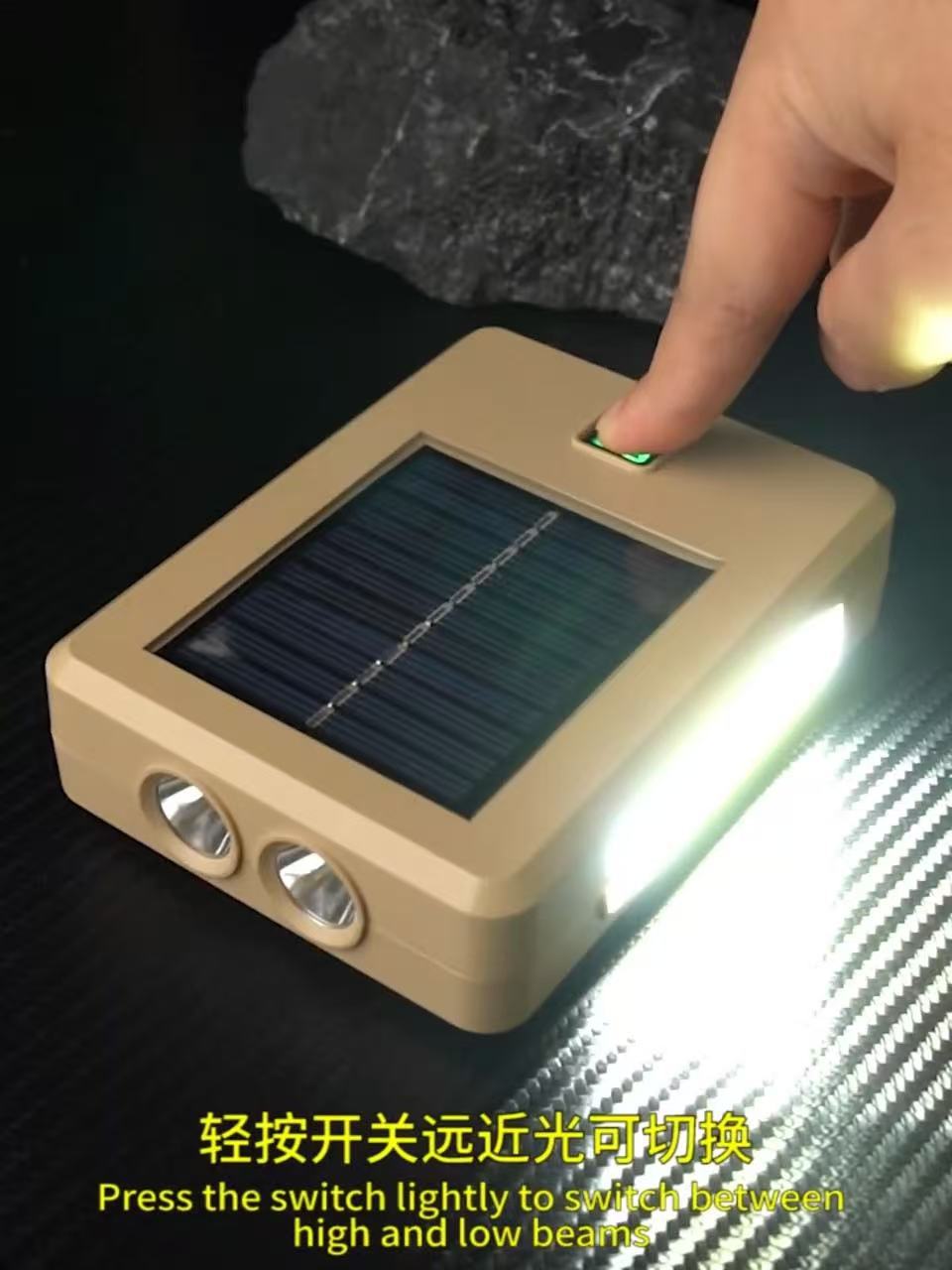 Emergency Strong Light Hand-Cranked Generator Lamp Solar Charging Lighting Multi-Function Rechargeable Flashlight Manufacturer Direct Sale
