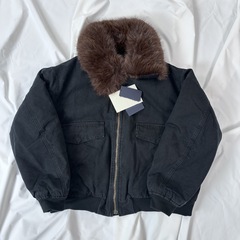 毒家现货正确版本高品质P家新款貂毛领棉衣外套宽松版型男女同款