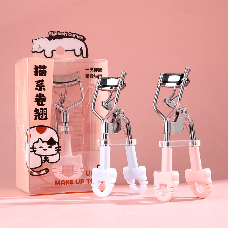 2025新款盒装猫系卷翘睫毛夹持久定型太阳花眉夹女初学者眼睫毛夹|undefined