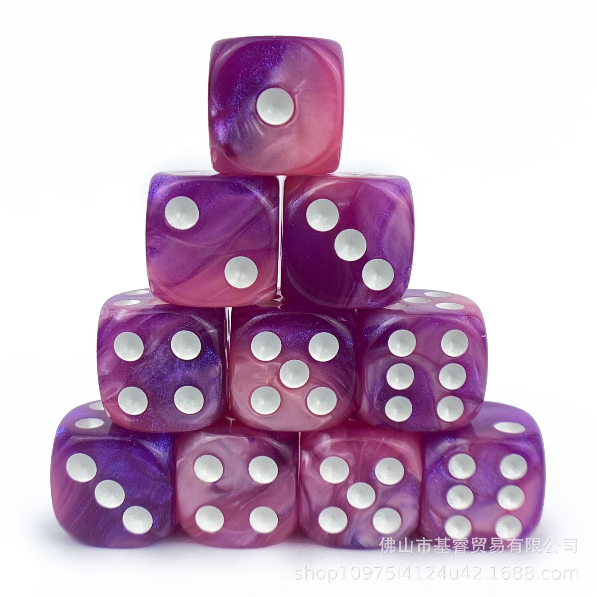 Barra de dados acrílicos de dos colores de camaleón colorido transfronterizo de alta gama KTV entretenimiento dados de dados 16mm esquinas redondeadas