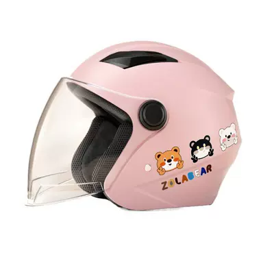 Motosiklet kaskı (dəbilqə) belt scarf hot selling double mirror - new-national-standard-pink-anti-fog-long-mirror-winter-warm-helmet