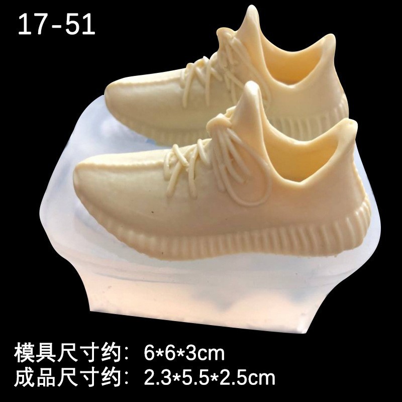 Zapatos de coco 3D tridimensionales fondant chocolate molde de silicona zapatos deportivos forma de vela de yeso de aromaterapia