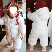 儿连体衣婴儿衣服冬季外出抱衣套装宝宝加厚羽绒棉衣保暖爬服