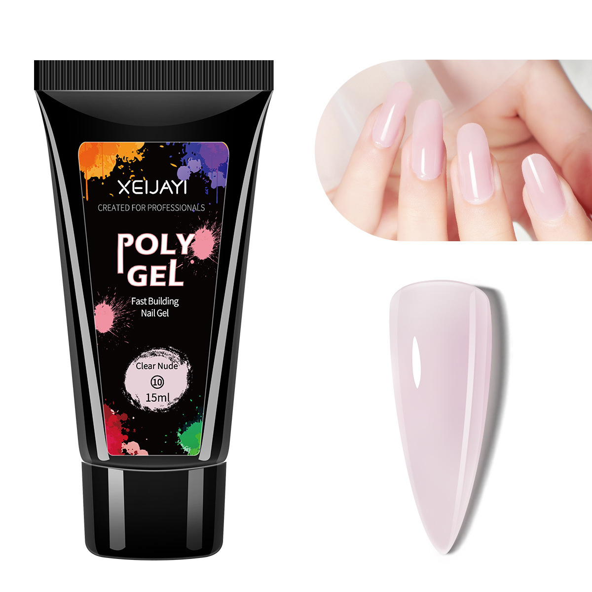 Extensión de cristal pegamento de fototerapia de uñas pegamento 15ml pegajoso diamante UV extensión rápida sin bandeja de papel fábrica al por mayor