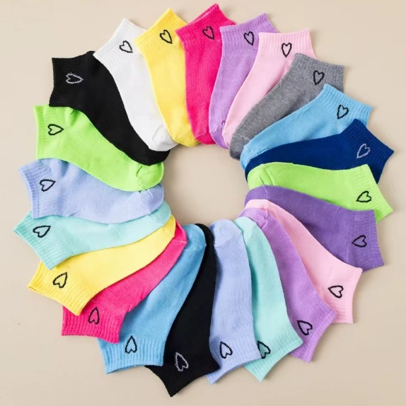 Women's Boat Socks, Cotton Candy Solid & Pattern Patterns, Low-Cut Invisible, Assorted Colors